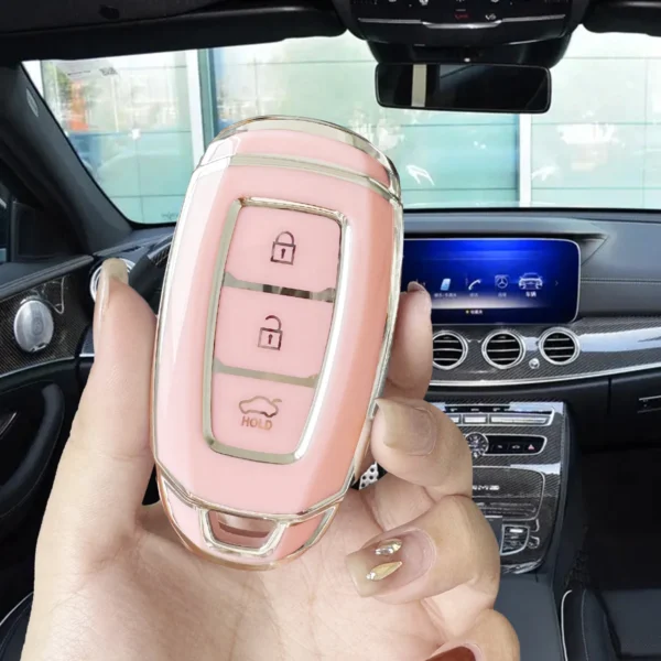 TPU car key case, suitable for Beijing Hyundai ix35 car key set name Tuilante Yuena Fiesta Sonata ix25 Shengda shell buckle