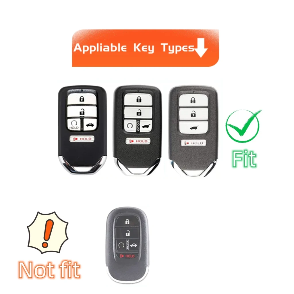 TPU Key Fob Cover with Keychain Lanyard for Honda Accord Civic CRV Pilot Ridgeline Odyssey Passport Smart Remote Key Protector - Image 2