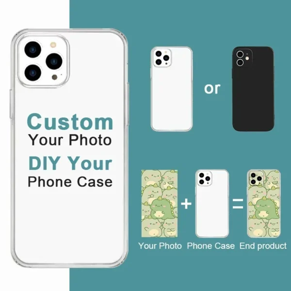 Custom Personalized Phone Case for IPhone 13 14 12 15 16 Plus X 11 Pro XS MAX XR Cover Customized Design Picture Name Photo