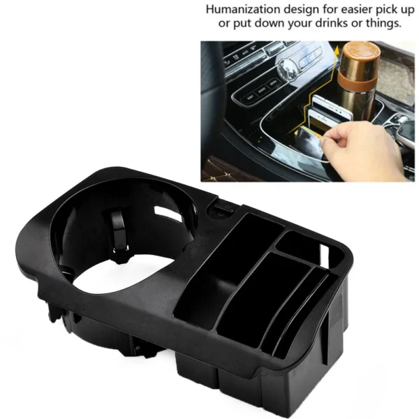 Car Center Console Drink Cup Holder Phone Organizer Storage Box Tray For Mercedes-Benz C-Class W205/GLC X253-class/E-Class W213