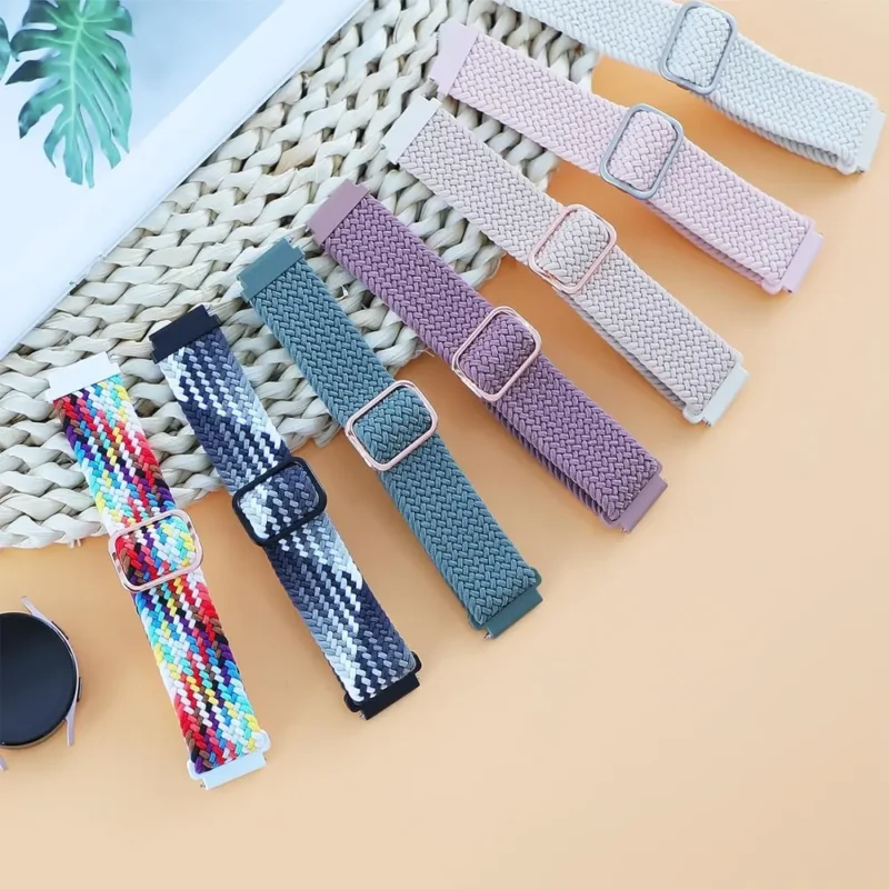 20mm/22mm Band For Samsung Galaxy Watch 4/5/6/5 pro/6 Classic/gear s3/active 2 Braided Solo loop bracelet Huawei GT 2e 3 4 Strap - Image 5