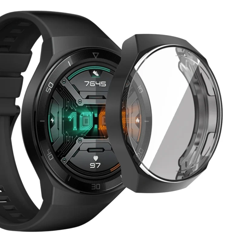 All-Around Frame Full Protective Case For Huawei watch GT 2e Stylish tpu plating Screen Protector Cover For Huawei watch GT2e - Image 2