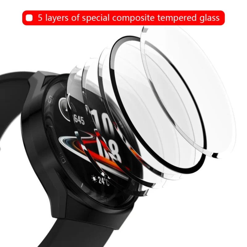 Tempered Glass+Case For Huawei Watch GT2e Screen Protector Bumper Cover Frame for Huawei Watch Gt2e Matte Hard Cases accessories - Image 6