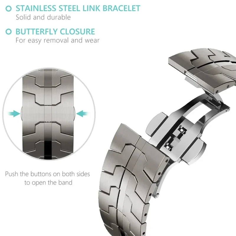 22mm Stainless Steel Band For Huawei Watch GT4 3 2E Metal Bracelet Strap For Xiaomi Mi Watch Color 2 S4 S3 S2 S1 GTR 4 3 2 47mm - Image 2