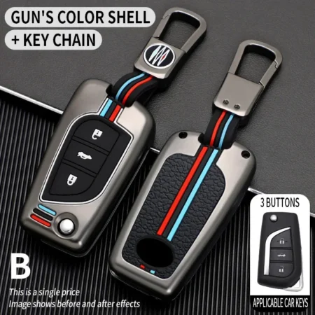 2 3 4 Buttons CarRemote Flip Key Case Cover Protective Shell Fob for Toyota Hilux Corolla Avensis Prado Fortuner RAV4 CHR