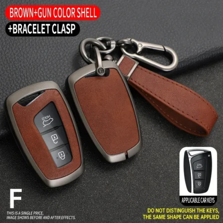 3 4 Buttons Car Key Case Shell for Hyundai Santa Fe Sport Ix45 Equus Centennial Genesis G80 Grandeur Azera 2013-2016 Cover Fob