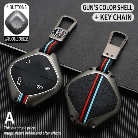 Zinc Alloy Car Key Case Cover Full Protective Shell Fob For 2022 2023 Jetour DASHING X-1 Plus DTC Car Interior Accessories