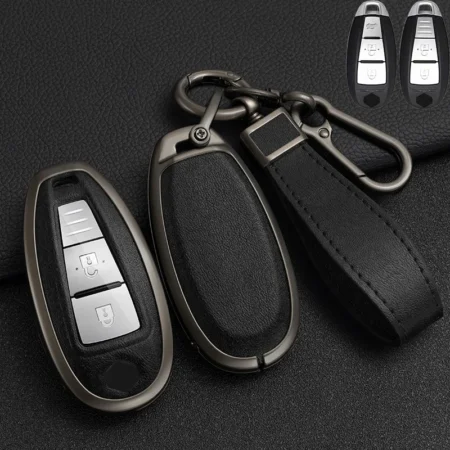 Zinc Alloy+ Leather Car Key Case Cover for Suzuki Baleno Ciaz Ertiga Ignis Kizashi SX4 S-cross Swift Vitars 2 3 Buttons Remote