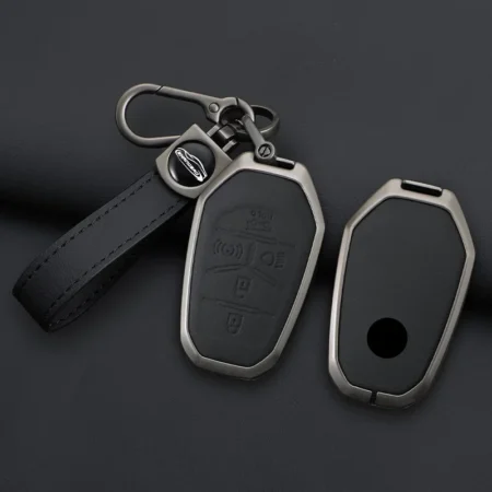 Zinc Alloy Car Remote Key Case Cover Shell Fob Keyless Protector Holder For Ssangyong Rexton Y400 Y450 G4 2021 2022