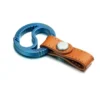 TI069 baked blue titanium electrode Edge + brown leather