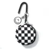 Round chessboard Plaid smiley face bag