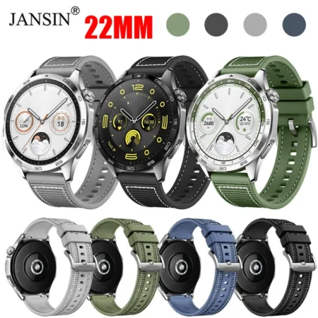 22mm Braid Nylon Silicone Strap For Huawei GT4 46mm Band For Huawei Watch 4 4Pro 3 3Pro 2 Classic GT 4 GT3 GT2e GT2 3 Pro Correa