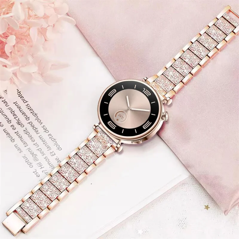 Diamond Band For Huawei Watch GT 5 41mm 46mm Women Bracelet Metal Strap For Huawei Watch 4 4Pro 3 3Pro GT5 Pro GT4 GT3 GT2 GT2e - Image 4