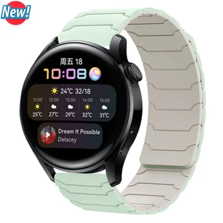 Silicone Magnetic Loop 18mm 20mm 22mm strap for Samsung Galaxy watch 7/6/5 active 2 amazfit bracelet HUAWEI watch GT 2e 3 band