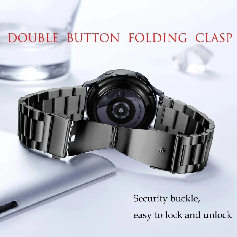 18mm 22mm 20mm Watch Band For Samsung Galaxy Watch 7/6/5/4/3 40mm 44mm S3 Active2 Huawei Watch GT4 GT3 Gt2e Stainless Steel Band - Image 3