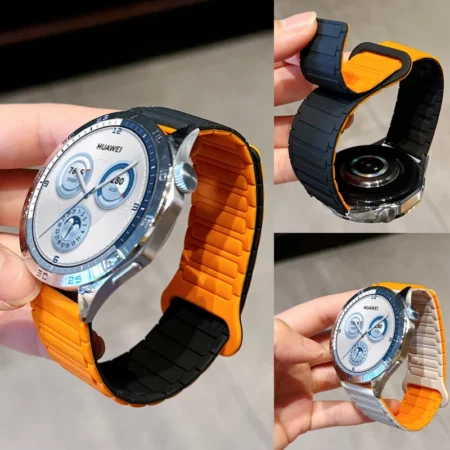 20 22mm Magnetic Silicone Strap For Huawei Watch GT2 3 4 5/GT5Pro 46mm 42mm GT2Pro GT2e Sport Bracelet Correa Honor ES/GS 4 3 3i