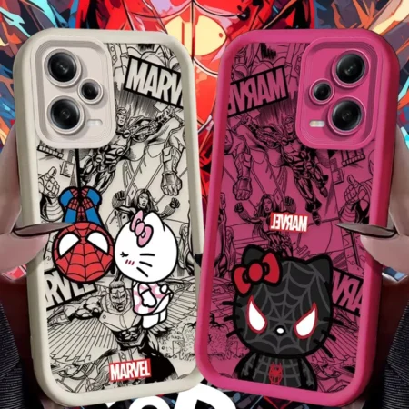 Soft Phone Case Marvel Spider Man Hello Kitty